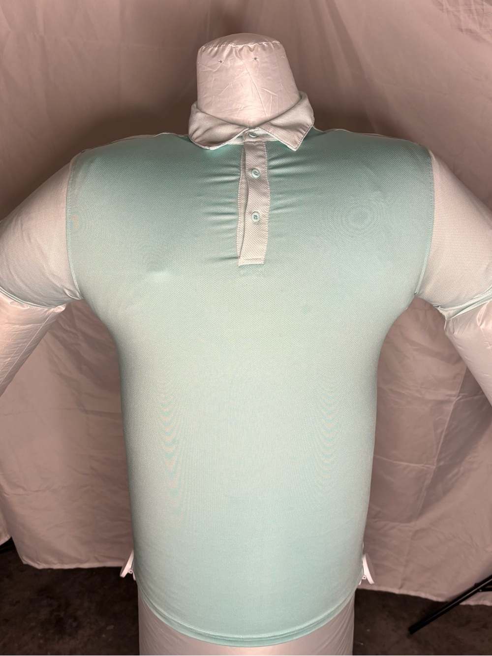 Head Golf Mens (US) Large Ocean White Two Tone Dot Print Polo Shirt Casual